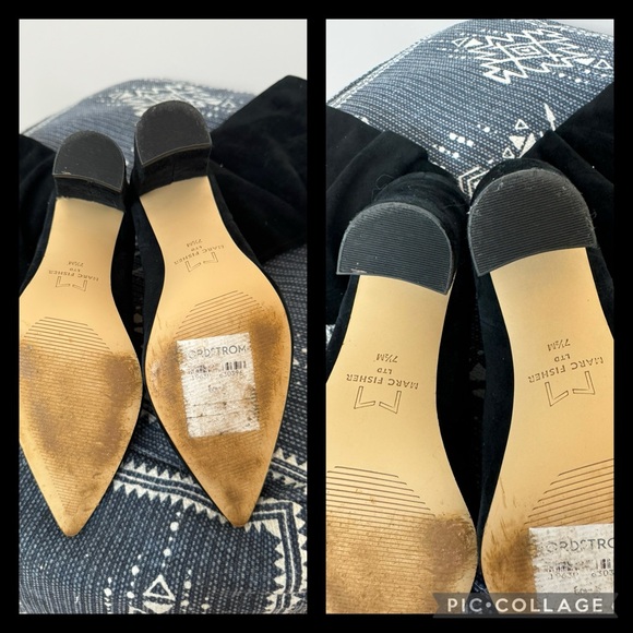 MARC FISHER Gromer Suede Slouched Mid Calf Boots Black size 7.5 women’s - Picture 5 of 5